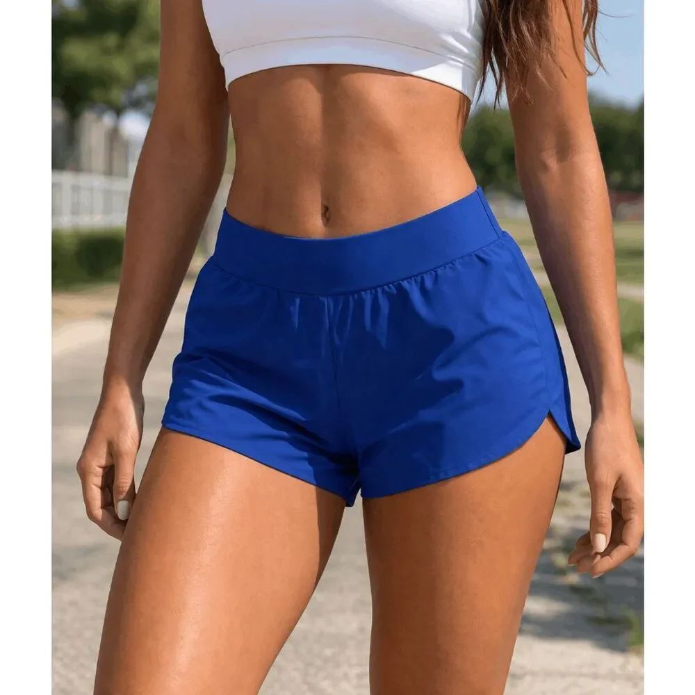 Marika Ashely Waistband Woven Shorts SURF THE WEB Blue S